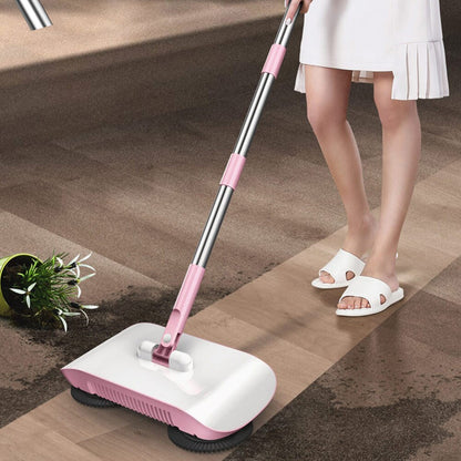 Hand Push Sweeper - 3-in-1 Broom