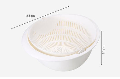 Double-Dish Sink Drain Basket