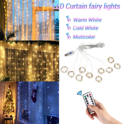 Christmas LED Curtain Garland