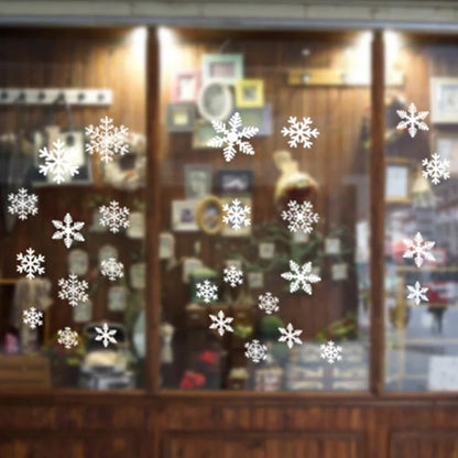 27pcs White Snowflake Window Decals