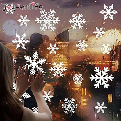 27pcs White Snowflake Window Decals