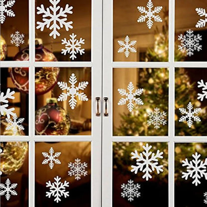 27pcs White Snowflake Window Decals