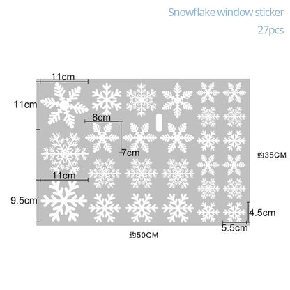 27pcs White Snowflake Window Decals