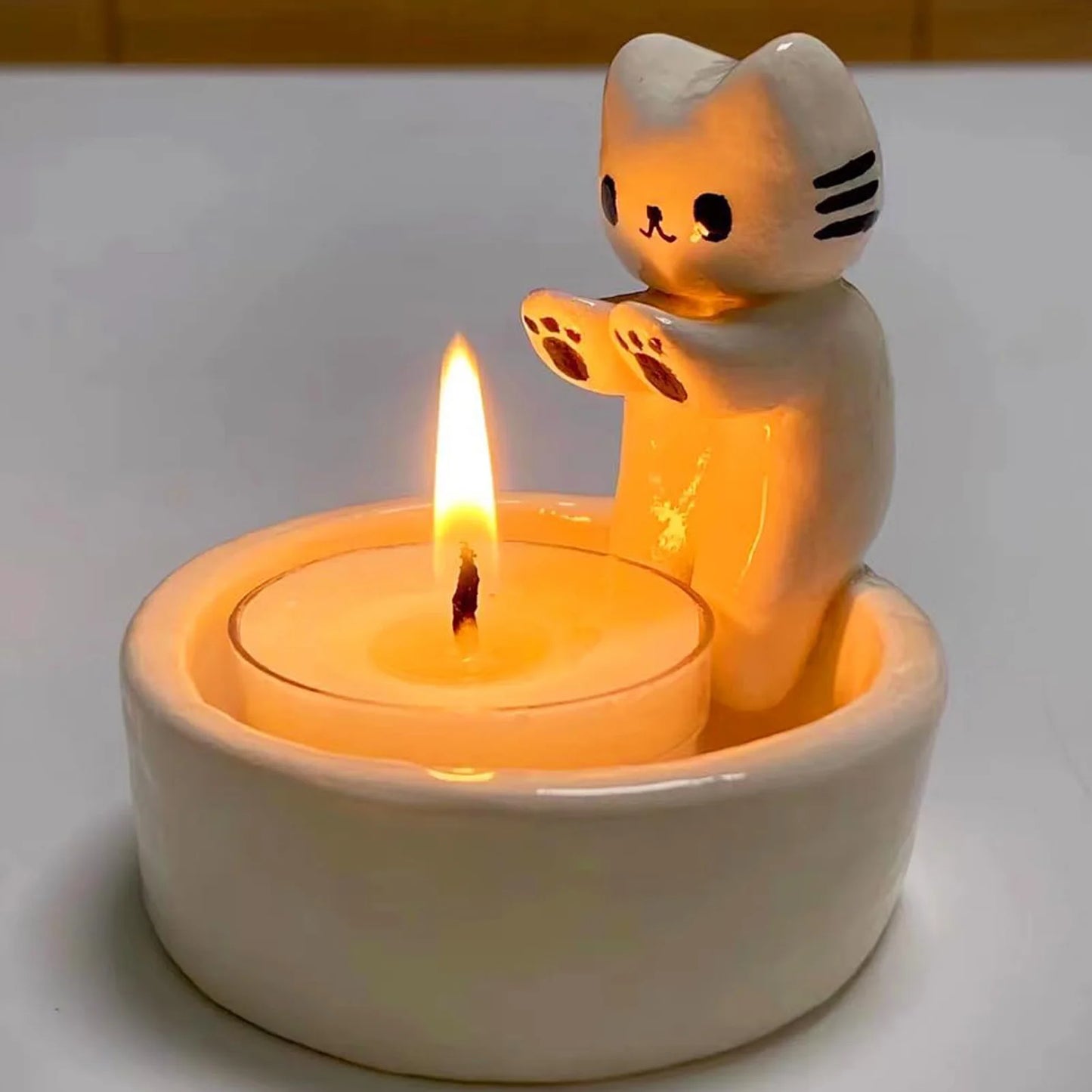 Kitten Candle Holder - Cute Cat Aromatherapy Candlestick