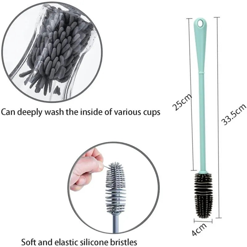 Silicone Long-Handle Bottle Cleaning Brush